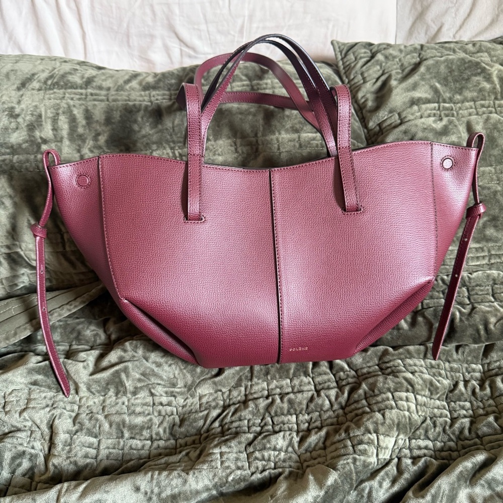 Polene | Cyme Tote Mini in Black Cherry